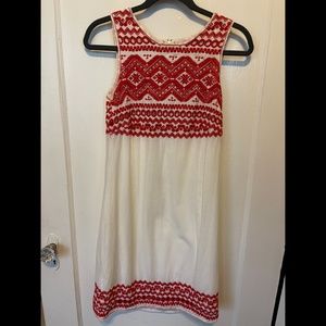 Max Studio Embroidered Sleeveless Shift Dress XS